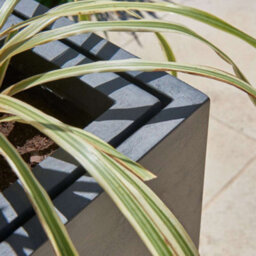 Primrose Black Zinc Tall Trough Planter With Insert L80Cm - thumbnail 3