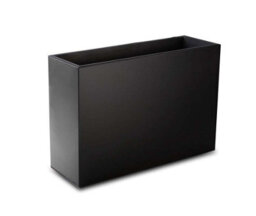 Primrose Black Zinc Tall Trough Planter With Insert L80Cm - thumbnail 1