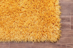 Yellow Plain Shaggy Modern Sparkle Easy To Clean Rug For Dining Room Bedroom And Living Room-80Cm X 150Cm - thumbnail 3