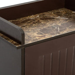 Gr8 Home Bathroom Storage Floor Cabinet Wooden Brown Door Cupboard Shelves Organiser Unit - thumbnail 2