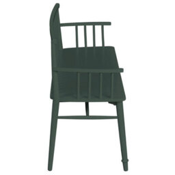 Statement Furniture Queensbury Bench With Back, Wooden Bench Seat - Bottle Green - thumbnail 2