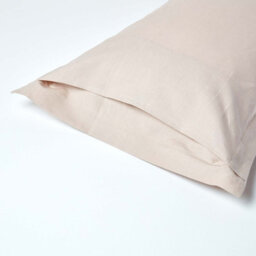 Homescapes Natural Linen Oxford Pillowcase, King - thumbnail 3
