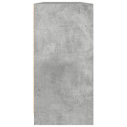 Berkfield Modern Bookcase With Doors Concrete Grey 204X37X75 Cm Engineered Wood - thumbnail 7