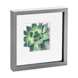 "Nicola Spring 10 X 10"" Photo Frame - Grey/white Mount - 3D Photo Frame Picture Frame Box Portrait Display Case (53 X 53Cm)" - thumbnail 1