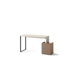 Arte Spacious Cashmere & Truffle Desk H770mm W1630mm D550mm - Modern Design With Storage - thumbnail 1