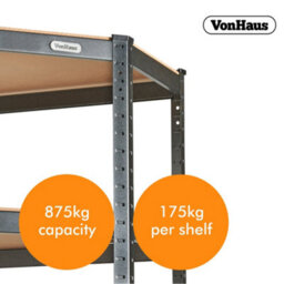 Vonhaus Corner 5 Tier 1.8M Garage Shelving Unit - thumbnail 3