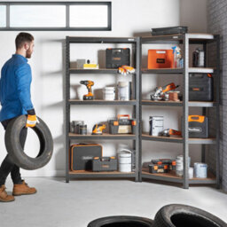 Vonhaus Corner 5 Tier 1.8M Garage Shelving Unit - thumbnail 5
