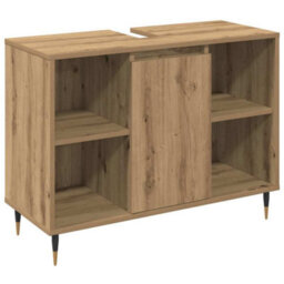 Berkfield 3 Piece Bathroom Furniture Set Artisan Oak Engineered Wood - thumbnail 4