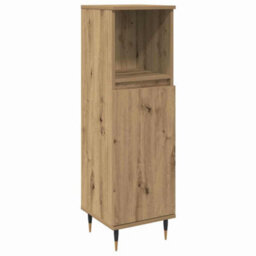 Berkfield 3 Piece Bathroom Furniture Set Artisan Oak Engineered Wood - thumbnail 3