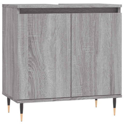 Berkfield Industrial Bathroom Cabinet Grey Sonoma 58X33X60 Cm Engineered Wood - image 1