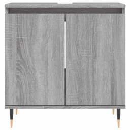 Berkfield Industrial Bathroom Cabinet Grey Sonoma 58X33X60 Cm Engineered Wood - thumbnail 4