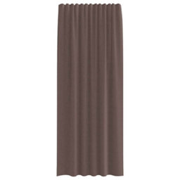 Berkfield Voile Curtains With Rod Pockets 2 Pcs Brown - thumbnail 4