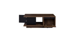 Arte Denver 05 Coffee Table In Oak Monastery & Black Gloss - Modern Design With Storage - W1200mm X H460mm X D650mm - thumbnail 2