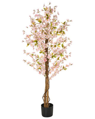 Wyld And Coco 150Cm Artificial Cherry Blossom Tree With Pink Silk-Like Flowers, Ready To Display - image 1
