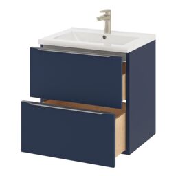 GoodHome Imandra Compact Matt Blue Wall-Mounted Bathroom Cabinet (H) 600mm (W) 600mm - thumbnail 3