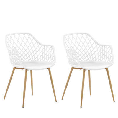 Beliani Set Of 2 Dining Chairs Nashua White - image 1
