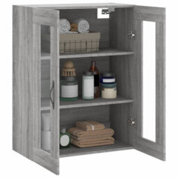 Berkfield Wall Mounted Cabinet Grey Sonoma 69.5X34X90 Cm Engineered Wood - thumbnail 5