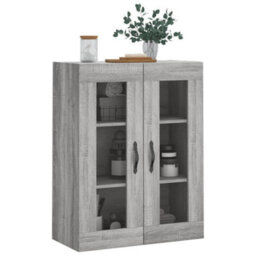 Berkfield Wall Mounted Cabinet Grey Sonoma 69.5X34X90 Cm Engineered Wood - thumbnail 4