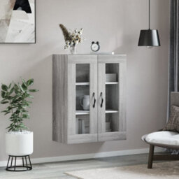 Berkfield Wall Mounted Cabinet Grey Sonoma 69.5X34X90 Cm Engineered Wood - thumbnail 3