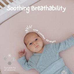 MHG Living Pack Of 2 Fitted Cot Sheets, 100% Cotton Jersey - Soft & Breathable - Pink & Purple - Fits 140X70Cm Cots - thumbnail 5