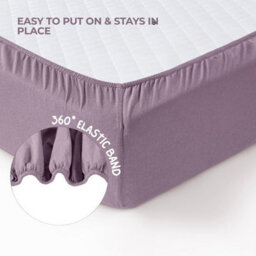 MHG Living Pack Of 2 Fitted Cot Sheets, 100% Cotton Jersey - Soft & Breathable - Pink & Purple - Fits 140X70Cm Cots - thumbnail 6