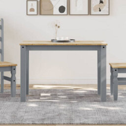 Berkfield Dining Table Panama Grey 117X60X75 Cm Solid Wood Pine - thumbnail 1