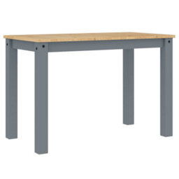 Berkfield Dining Table Panama Grey 117X60X75 Cm Solid Wood Pine - thumbnail 2