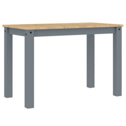 Berkfield Dining Table Panama Grey 117X60X75 Cm Solid Wood Pine - thumbnail 6