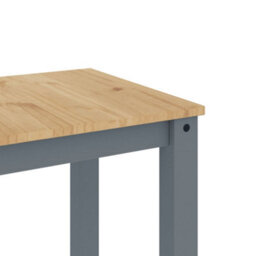 Berkfield Dining Table Panama Grey 117X60X75 Cm Solid Wood Pine - thumbnail 7