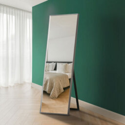 Mirroroutlet The Artus Silver Aluminium Edged Cheval Mirror 170Cm X 58Cm - thumbnail 1