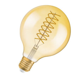 Osram Vintage 1906 Led Globe Gold Filament Lamp Bulb E27 60W Warm White 4 Pack - thumbnail 2