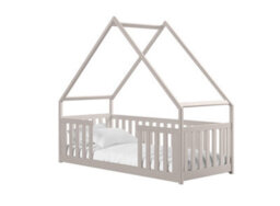 Arte Cashmere Wooden Single House Bed Bee 90X190Cm - Soft-Toned, Low Height Bed With Elegant Finish - thumbnail 2