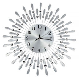 60Cm Diamante Beaded Crystals Quartz Jeweled Wall Clock Home Decor Livingroom - thumbnail 1