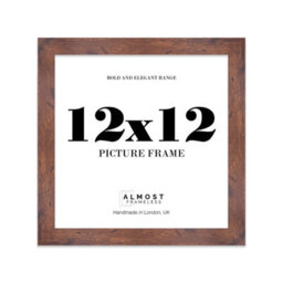 "16X16"" Silver Picture Frame - 16X16"" Square Frame With 12X12"" Mount For 16X16""/12X12"" Pictures Moderrn Style Thin Edge, 1 Pack" - thumbnail 1