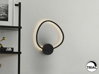 Luminosa Lighting Luminosa Opalis Integrated Led Wall Lamp Black 3000K - Uk Stock - image 1