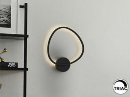 Luminosa Lighting Luminosa Opalis Integrated Led Wall Lamp Black 3000K - Uk Stock - thumbnail 1