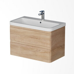 Affine Wall Mounted Bathroom Vanity Unit & Basin Sink Storage Furniture Cabinet 800mm - thumbnail 4