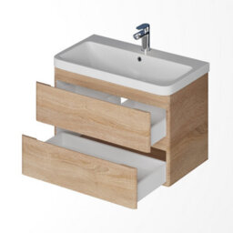 Affine Wall Mounted Bathroom Vanity Unit & Basin Sink Storage Furniture Cabinet 800mm - thumbnail 5