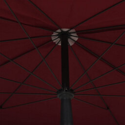 Berkfield Durable Garden Parasol With Pole 200X130 Cm Bordeaux Red - thumbnail 5