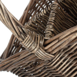 Red Hamper H120 Wicker Antique Wash Square 4 Section Cutlery Basket - thumbnail 4