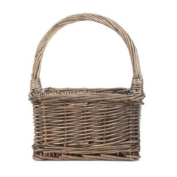Red Hamper H120 Wicker Antique Wash Square 4 Section Cutlery Basket - thumbnail 2