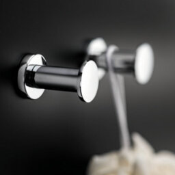 Cosmic Bathroom Accessory Set, Silver, 5 Pieces, 2X Hooks, Toilet Brush, Toilet Paper Holder, Towel Rail, Architect Collection - thumbnail 4
