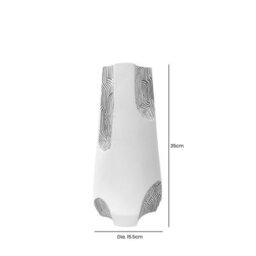 Vanity Living 35Cm White And Grey Polyresin Vase Modern Decorative Tall Vase For Living Room - thumbnail 2