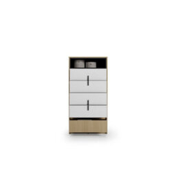Arte Kanu White And Oak Copenhagen Chest Of Drawers 65Cm - thumbnail 6