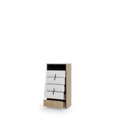 Arte Kanu White And Oak Copenhagen Chest Of Drawers 65Cm - thumbnail 3