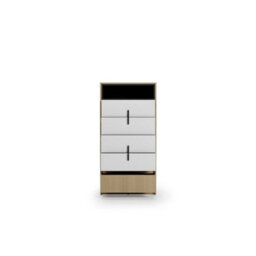 Arte Kanu White And Oak Copenhagen Chest Of Drawers 65Cm - thumbnail 5
