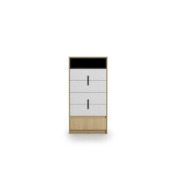Arte Kanu White And Oak Copenhagen Chest Of Drawers 65Cm - thumbnail 4