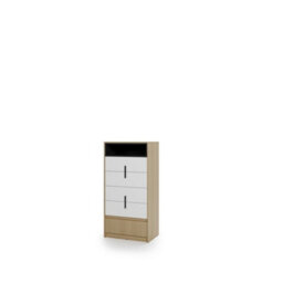 Arte Kanu White And Oak Copenhagen Chest Of Drawers 65Cm - thumbnail 1