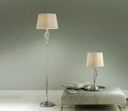 K Living Compton Chrome Floor Lamp And Lamp Shade - thumbnail 5