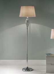 K Living Compton Chrome Floor Lamp And Lamp Shade - thumbnail 1